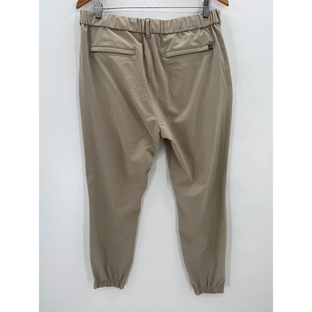 Mizzen + Main Helmsman Slim Performance Jogger Pants Khaki Tan Mens 35W 33x28